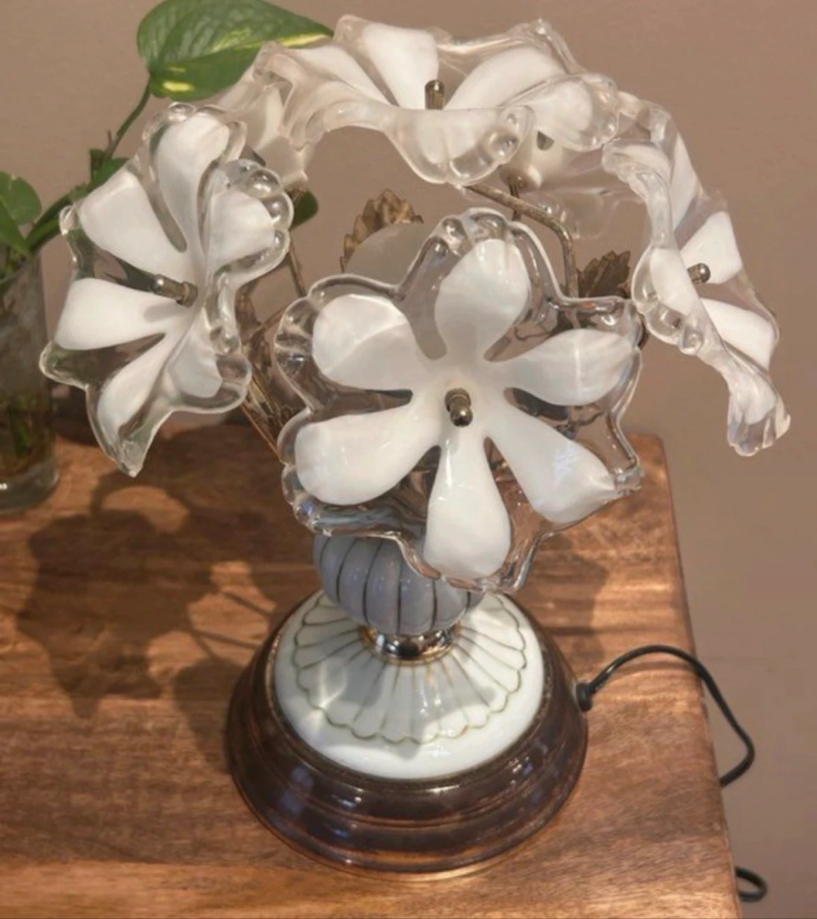 Vintage bloemlamp – photo 2